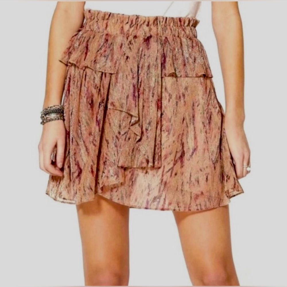 IRO Multicolor Ruffled Mini Skirt, New With Out Tags. - Picture 3 of 15